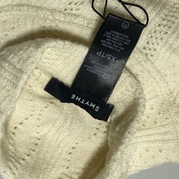 NEW SMYTHE  Womens Top Ivory Size XS Poitelle Knit Turtleneck Tight Longsleeve - Picture 3 of 8